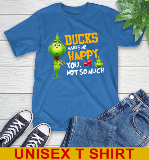 NHL Anaheim Ducks Makes Me Happy You Not So Much Grinch Hockey Sports T-Shirt 11