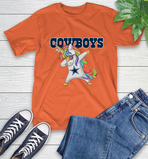 Dallas Cowboys NFL Football Funny Unicorn Dabbing Sports T-Shirt 17