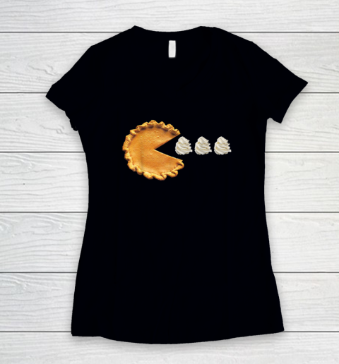 Pumpkin Pie Thanksgiving Women's V-Neck T-Shirt