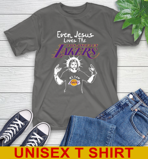 Los Angeles Lakers NBA Basketball Even Jesus Loves The Lakers Shirt T-Shirt 10