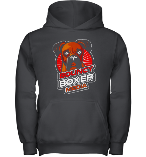 Boxer Dogs Bouncy Boxer Media Youth Hoodie