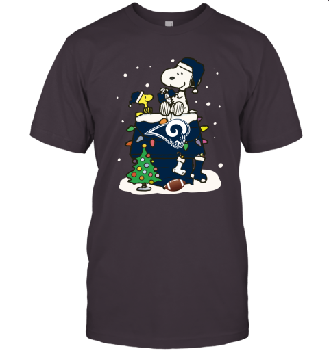 jm19 a happy christmas with los angeles rams snoopy jersey t shirt 60 front dark grey