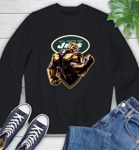 NFL Thanos Avengers Endgame Football Sports New York Jets Sweatshirt 2