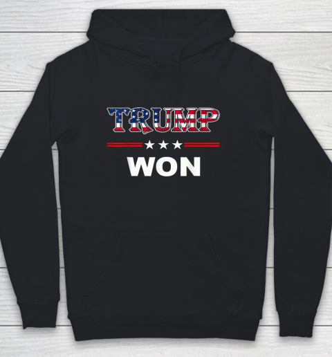 Trump Won T Shirt 4th of July American Flag Youth Hoodie