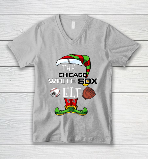 Chicago White Sox Christmas ELF Funny MLB V-Neck T-Shirt 3