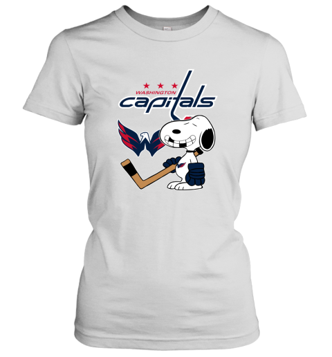 Washington Capitals Ice Hockey Broken Teeth Snoopy NHL Women's T-Shirt