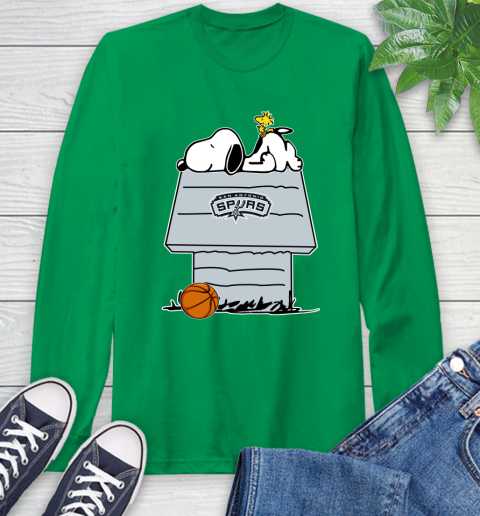 San Antonio Spurs NBA Basketball Snoopy Woodstock The Peanuts Movie Long Sleeve T-Shirt 7