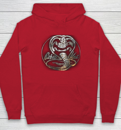 Cobra Kai Rusted Steel Snake Logo Hoodie Tee For Sports