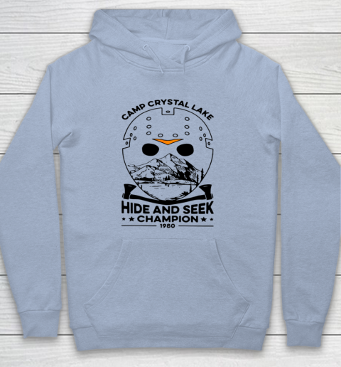 Camp Hide And Seek Champion Crystal Lake 1980 Halloween Youth Hoodie 5