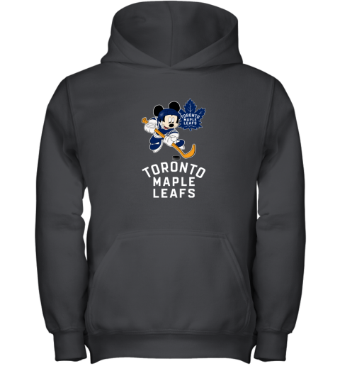 NHL Hockey Mickey Mouse Team Toronto Maple Leafs Youth Hoodie