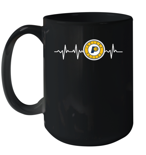 Indiana Pacers NBA Basketball Heart Beat Shirt Ceramic Mug 15oz