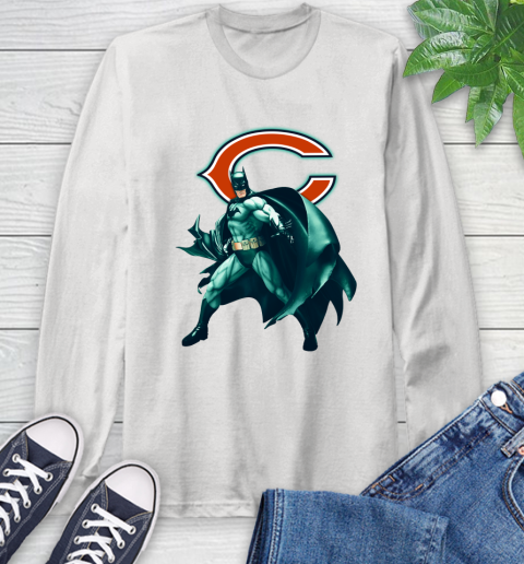 NFL Batman Football Sports Chicago Bears Long Sleeve T-Shirt