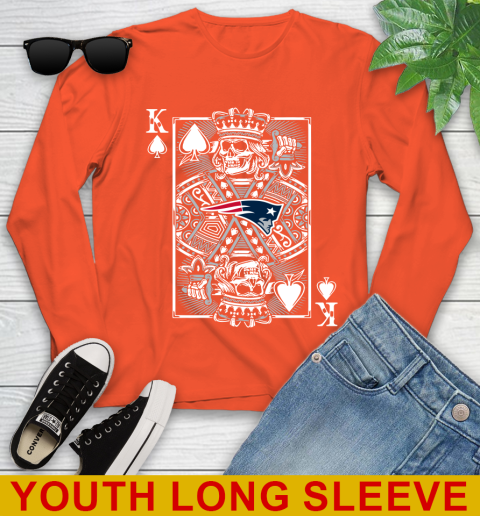 New England Patriots NFL Football The King Of Spades Death Cards Shirt Youth Long Sleeve 4 New England Patriots NFL Football The King Of Spades Death Cards Shirt Youth Long Sleeve - Image 4
