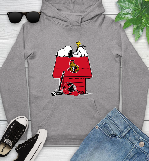 Ottawa Senators NHL Hockey Snoopy Woodstock The Peanuts Movie Youth Hoodie 6