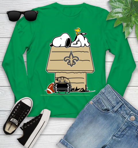 New Orleans Saints NFL Football Snoopy Woodstock The Peanuts Movie Youth Long Sleeve 6