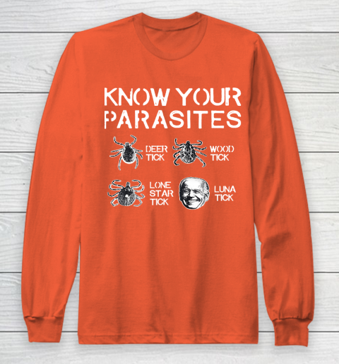 Know Your Parasites Funny Joe Biden Luna Tick Long Sleeve T-Shirt 3