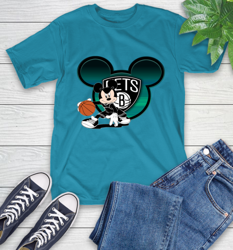 NBA Brooklyn Nets Mickey Mouse Disney Basketball T-Shirt 8