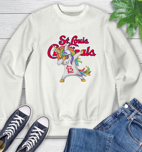 St.Louis Cardinals MLB Baseball Funny Unicorn Dabbing Sports Sweatshirt