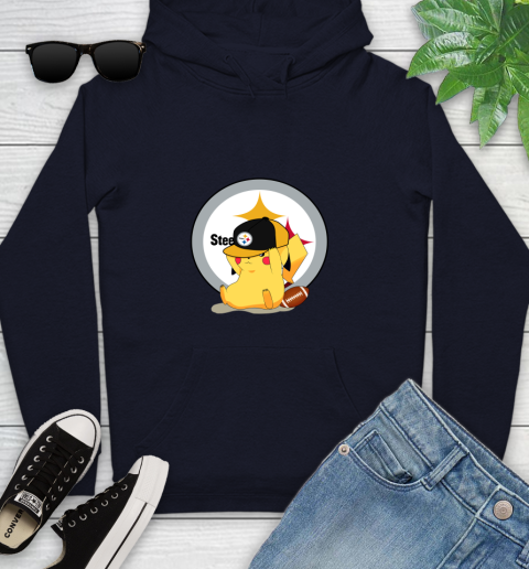 NFL Pikachu Football Sports Pittsburgh Steelers Youth Hoodie 4