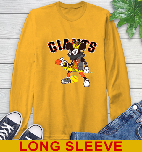 San Francisco Giants MLB Baseball Mickey Peace Sign Sports Long Sleeve T-Shirt 3