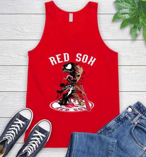 MLB Boston Red Sox Baseball Venom Groot Guardians Of The Galaxy Tank Top 6