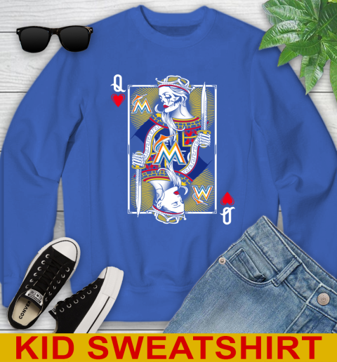MLB Baseball Miami Marlins The Queen Of Hearts Card Shirt Youth Sweatshirt 6
