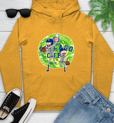 MLB Chicago Cubs Rick And Morty Baseball Sports Youth Hoodie 3