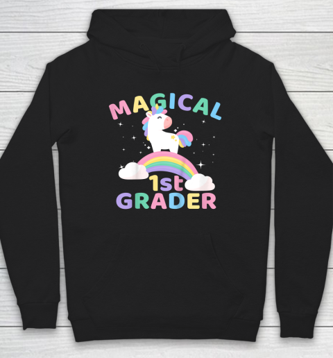 Back To School 1st First Grade Magical Unicorn Rainbow Hoodie