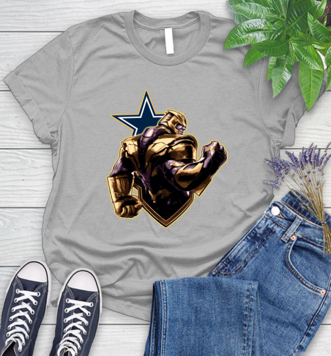 NFL Thanos Avengers Endgame Football Sports Dallas Cowboys Women's T-Shirt 5