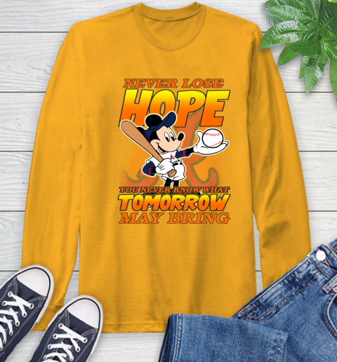 Atlanta Braves MLB Baseball Mickey Disney Never Lose Hope Long Sleeve T-Shirt 2