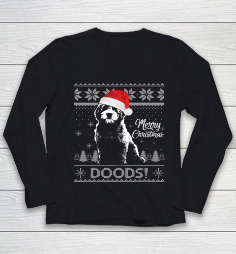 Merry Christmas Goldendoodle Santa Ugly Sweater Xmas Gift Youth Long Sleeve