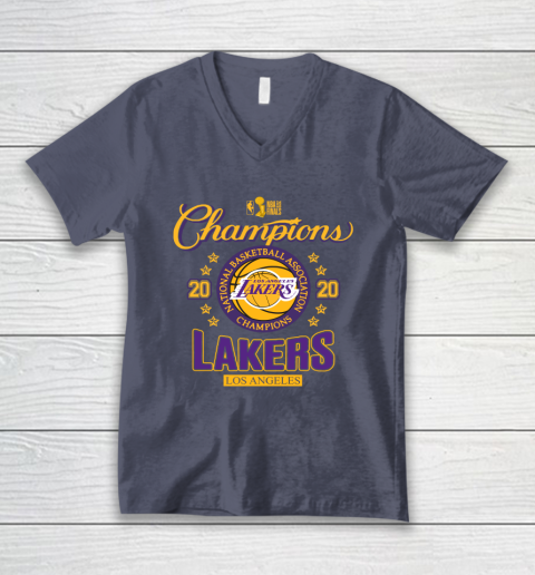 Lakers Championship 2020 V Neck T Shirt Tee For Sports