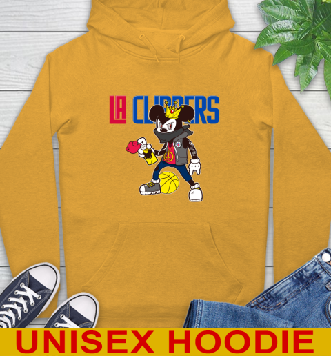 LA Clippers NBA Basketball Mickey Peace Sign Sports Hoodie - Image 4