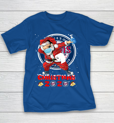 Minnesota Twins Funny Santa Claus Dabbing Christmas 2020 MLB Youth T-Shirt 6