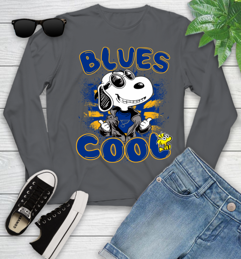 NHL Hockey St.Louis Blues Cool Snoopy Shirt Youth Long Sleeve 8
