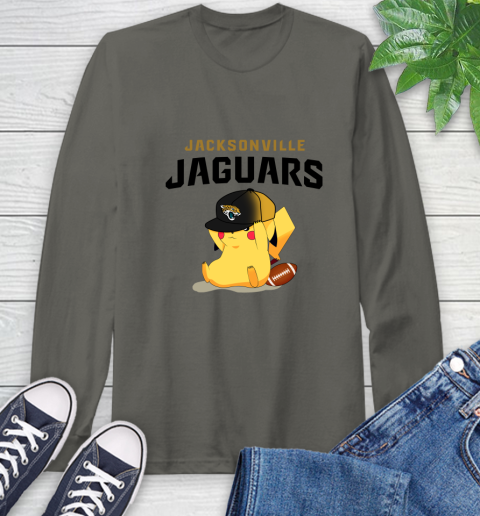 NFL Pikachu Football Sports Jacksonville Jaguars Long Sleeve T-Shirt 8