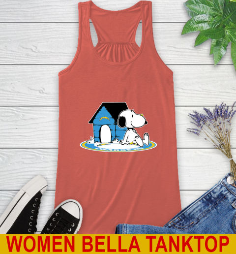 NFL Football Los Angeles Chargers Snoopy The Peanuts Movie Shirt Racerback Tank 4