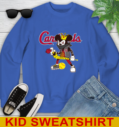 St.Louis Cardinals MLB Baseball Mickey Peace Sign Sports Youth Sweatshirt 7