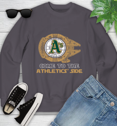 MLB Come To The Oakland Athletics Side Star Wars Baseball Sports Youth Sweatshirt 5