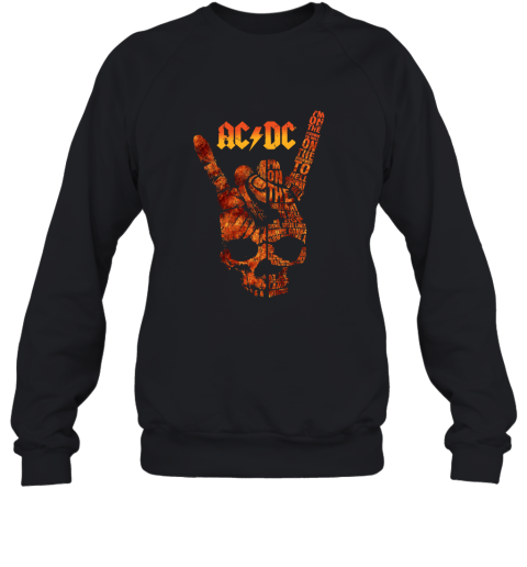 ACDC Skull Rock Hand Tee I'm On The Highway To Hell Sweatshirt