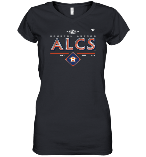 Fanatics Branded Houston Astros Alcs Black 2022 Division Series Winner Locker Room Women's V-Neck T-Shirt