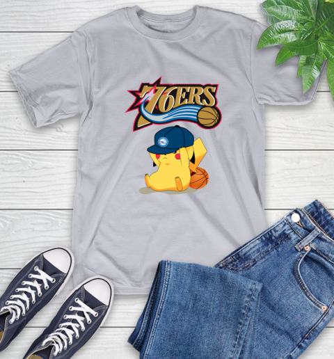 NBA Pikachu Basketball Sports Philadelphia 76ers T-Shirt 6
