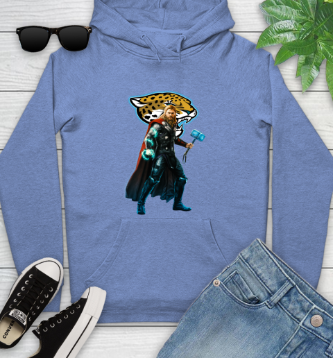 NFL Thor Avengers Endgame Football Jacksonville Jaguars Youth Hoodie 12