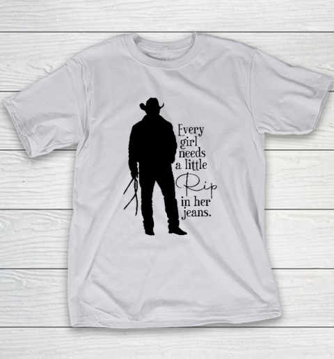 Every Girl Needs A Little Rip In Her Jeans T Shirt Youth T-Shirt 3