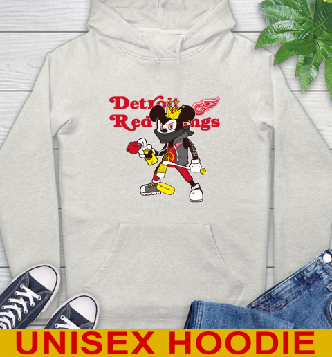 Detroit Red Wings NHL Hockey Mickey Peace Sign Sports Hoodie 12