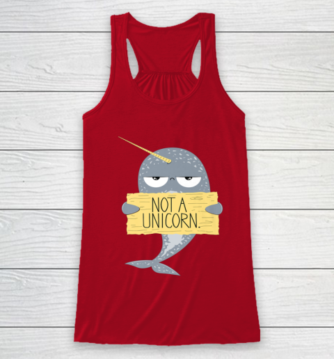 Not A Unicorn Cute Funny Narwhal Graphic Racerback Tank 5
