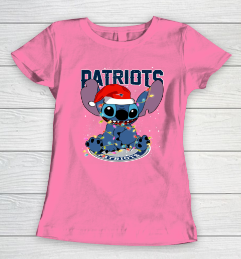 New England Patriots NFL Football noel stitch Christmas Women's T-Shirt 9
