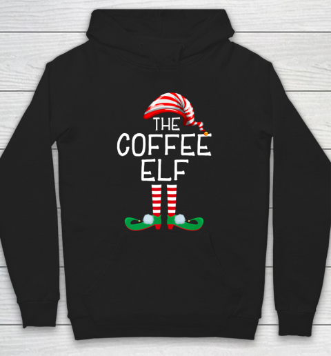 Coffee Elf Family Matching Group Christmas Gift Mom Dad Hoodie