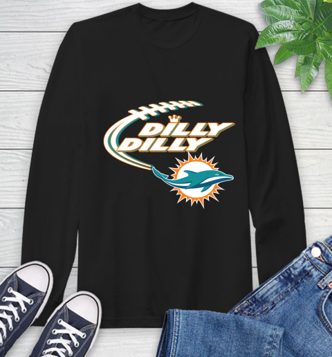 NFL Miami Dolphins Dilly Dilly Football Sports Long Sleeve T-Shirt 2