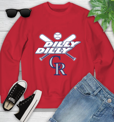 MLB Colorado Rockies Dilly Dilly Baseball Sports Youth Sweatshirt 9